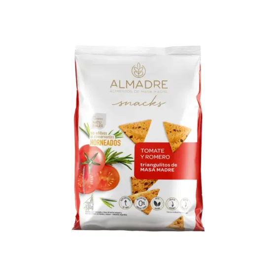 ALMADRE - Snacks de Tomate y Romero x 130Gr.