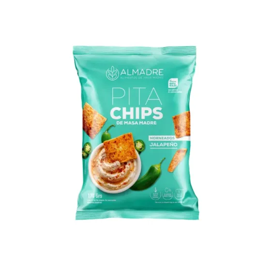ALMADRE - PitaChips Masa Madre Sab Jalapeño x 170Gr.