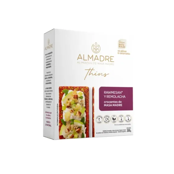 ALMADRE - Thins Rawmesan y Remolacha x 200Gr.