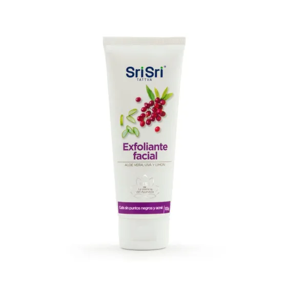 SRI SRI - Exfoliante con extractos de Aloe Vera, Rosa, Pepino y Limón 100g
