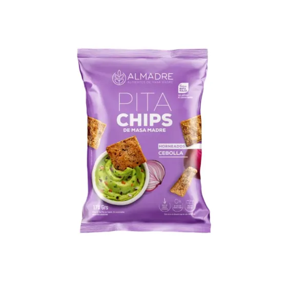 ALMADRE - PitaChips Masa Madre Sab Cebolla x 170Gr.