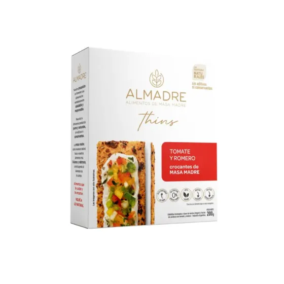 ALMADRE - Thins Tomate y Romero x 200Gr.