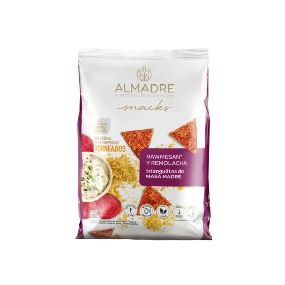 ALMADRE - Snacks de Rawmesan y Remolacha x 130Gr.